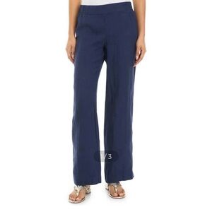 Lilly Pulitzer Deri Blue Wide Leg Linen Pants